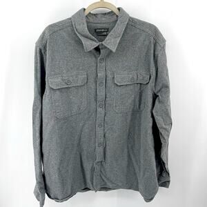 Eddie Bauer 100% cotton flannel heavy weight button down shirt jacket shacket